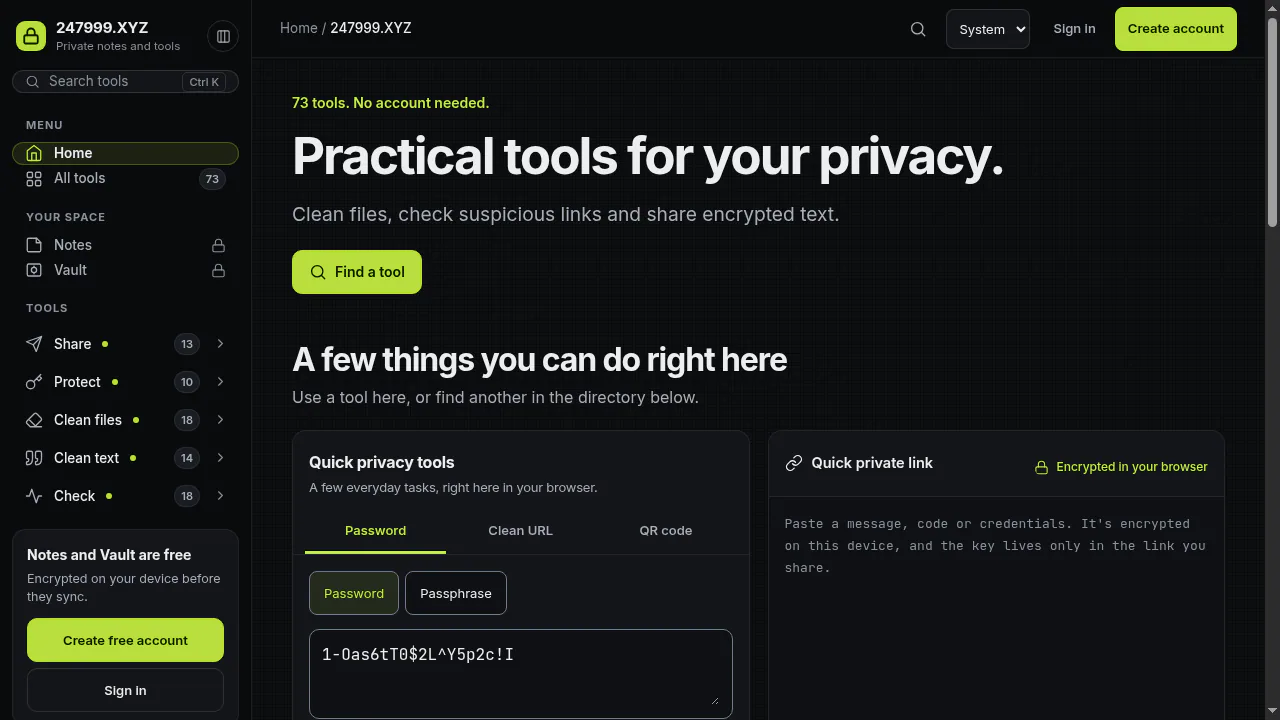 247999.XYZ product screenshot