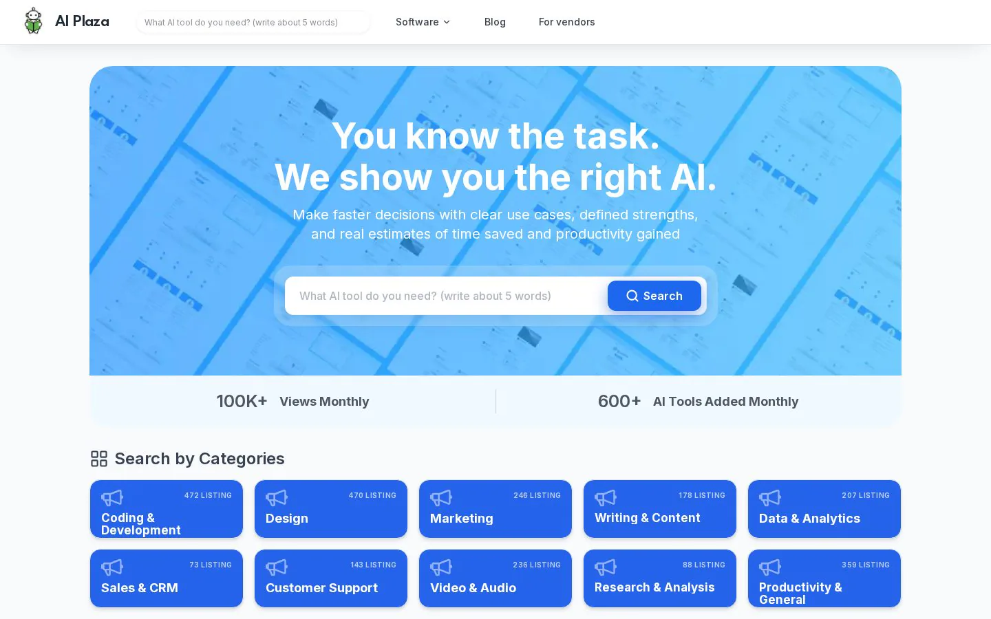 AI Plaza website homepage