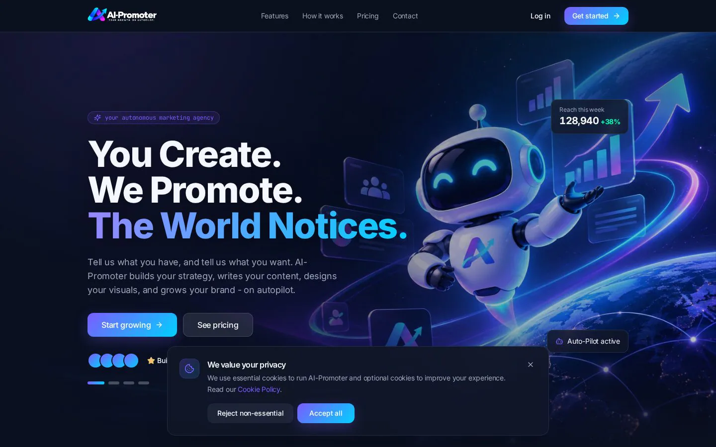 Homepage of ai-promoter.app