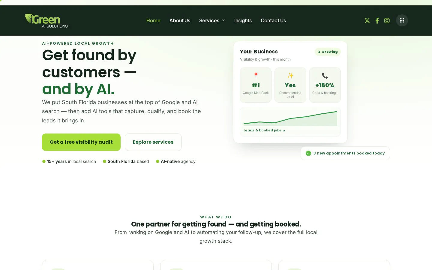 Igreen AI website homepage