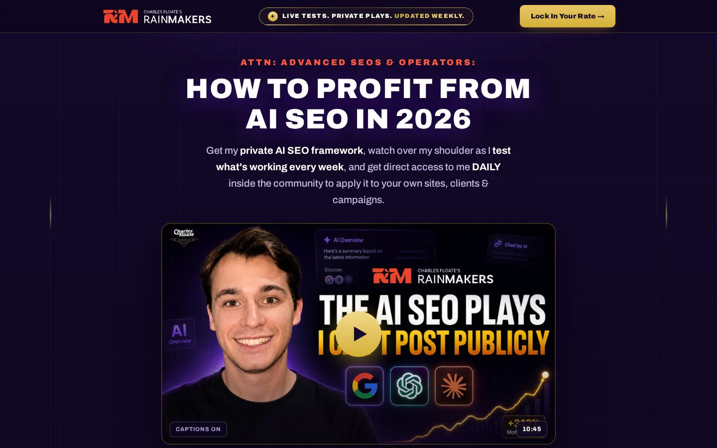 Homepage of seo.stream