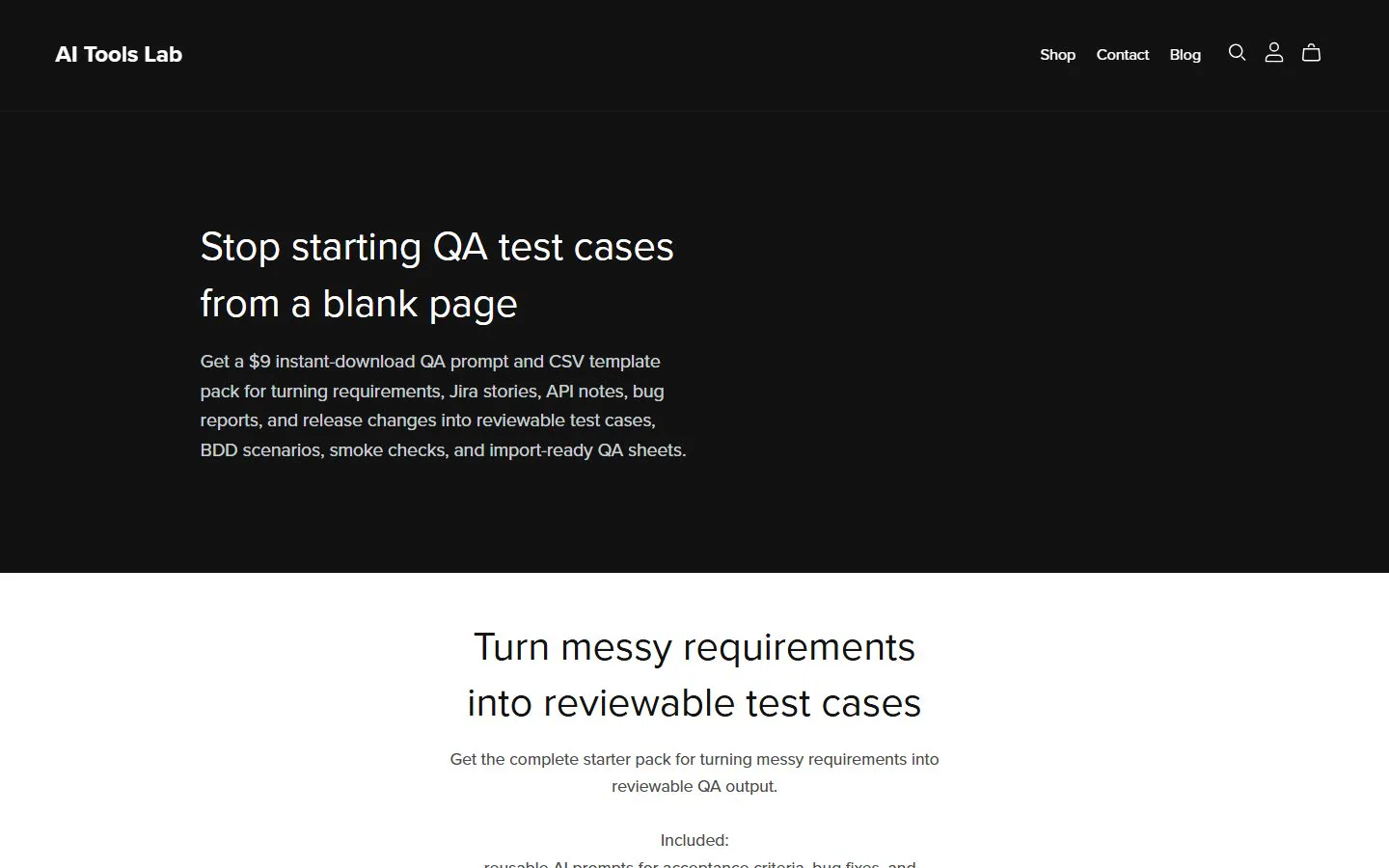 AI Test Case Generator Pro homepage