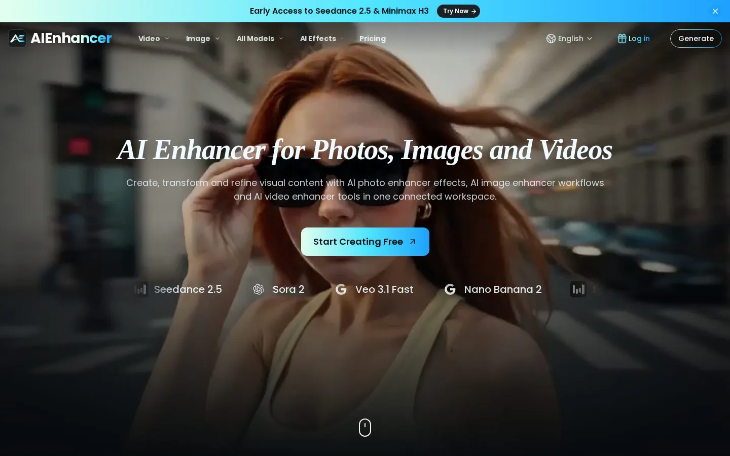 Homepage of aienhancer.co