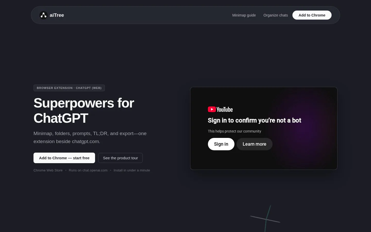 aiTree website homepage