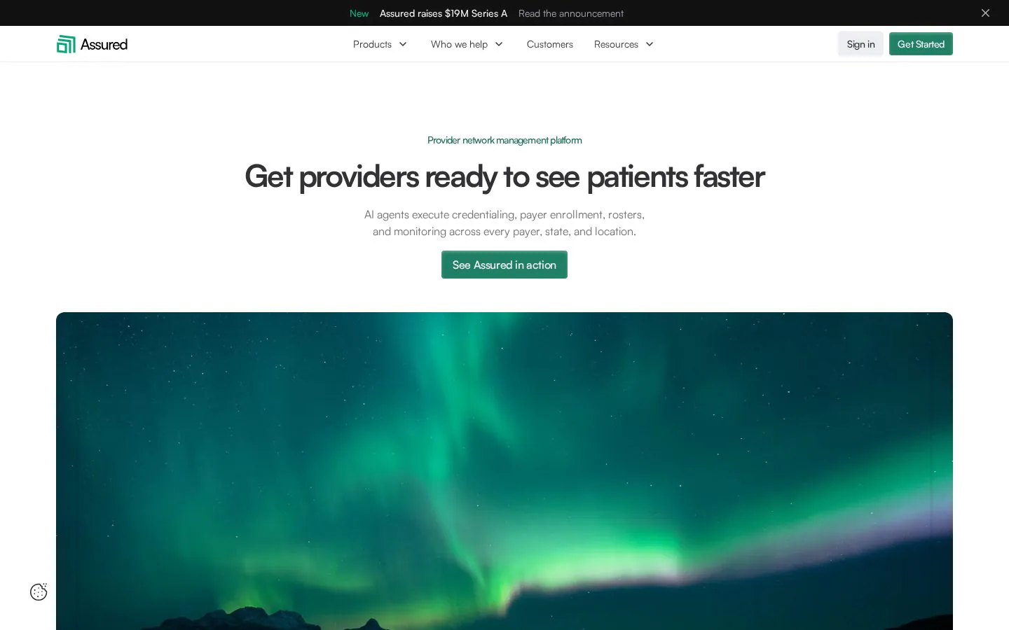 Assured website homepage