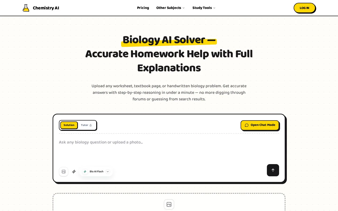 Biology Homework Help website homepage