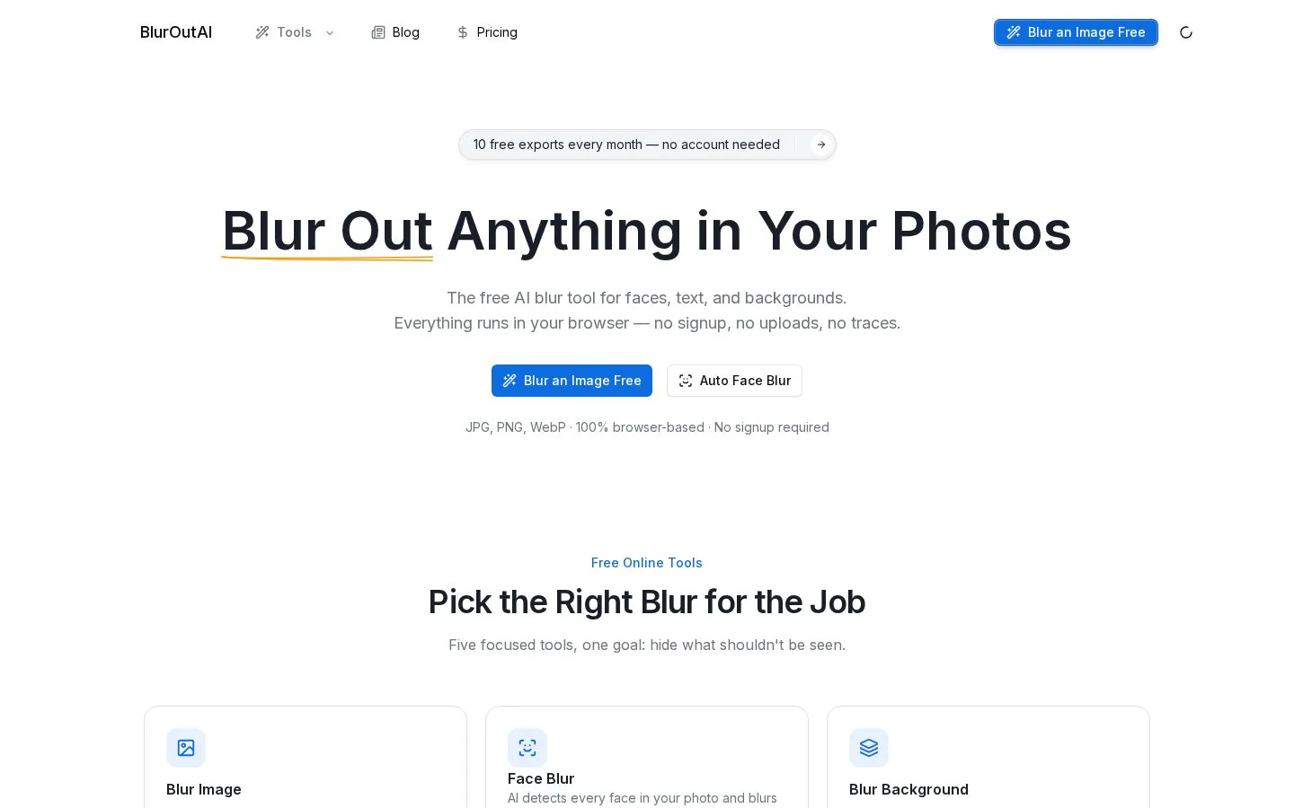 Homepage of bluroutai.com