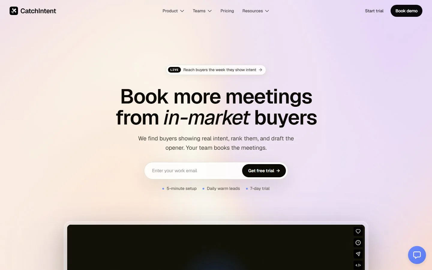 CatchIntent homepage