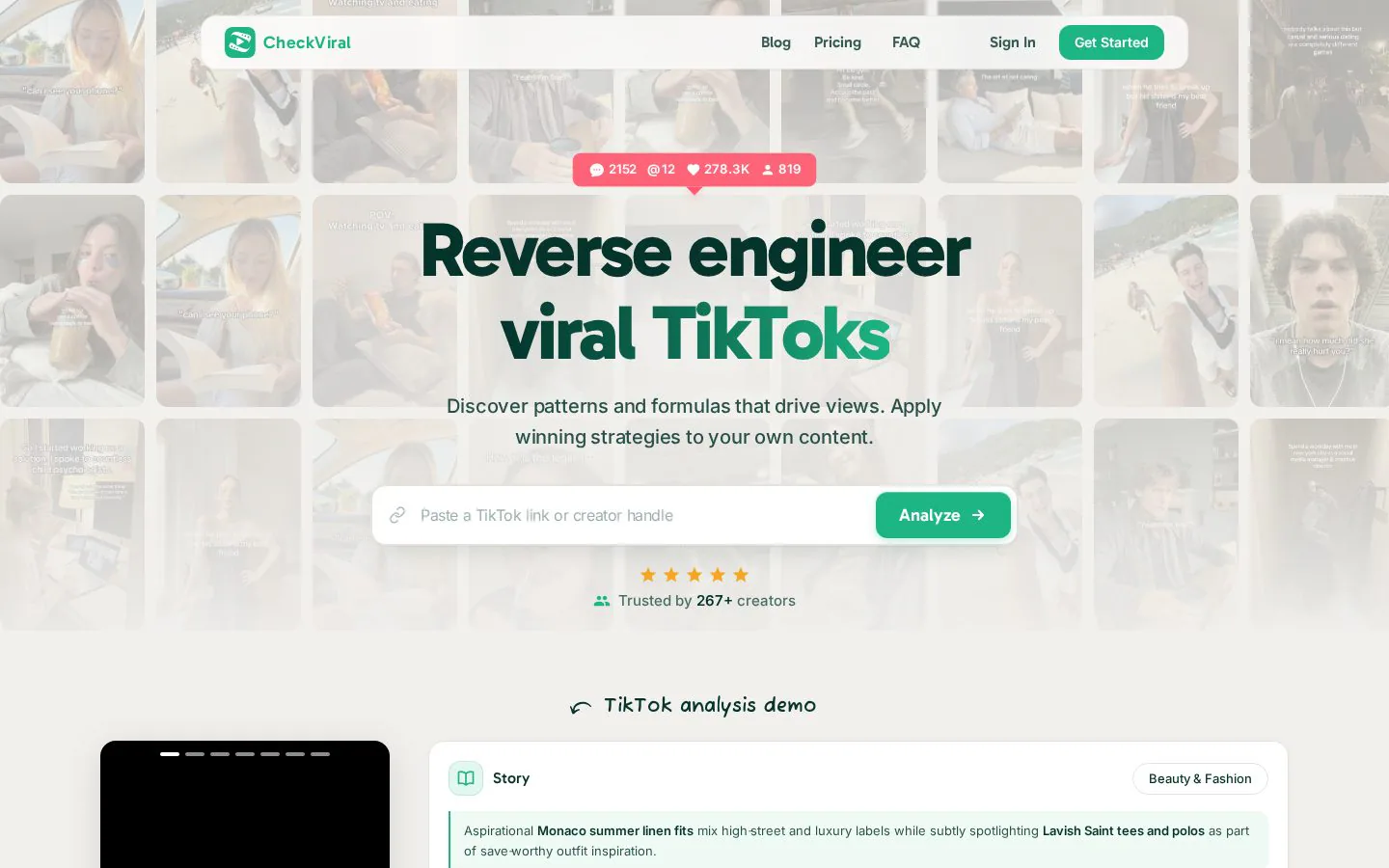 CheckViral website homepage