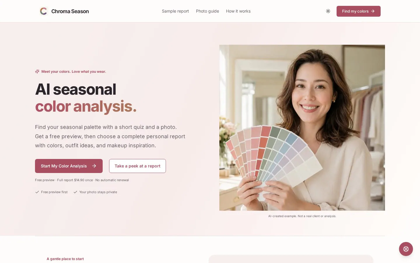 Homepage of chromaseason.com