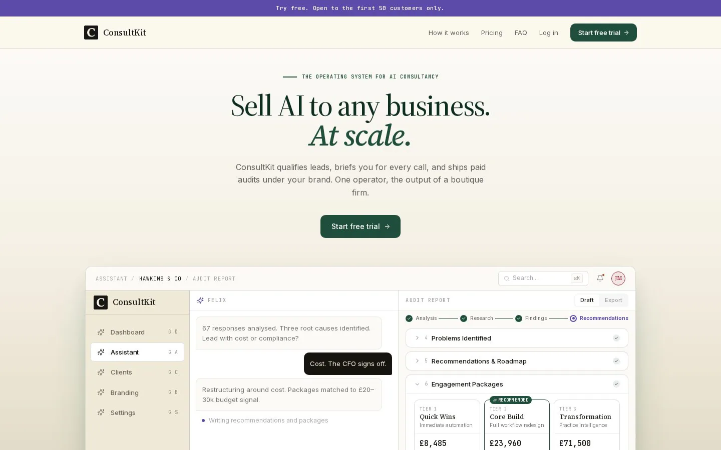 ConsultKit website homepage