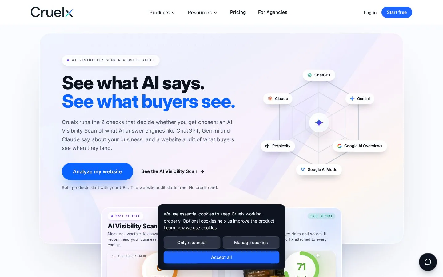 Cruelx website homepage