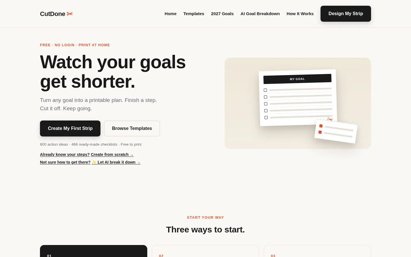 Homepage of cutdone.com