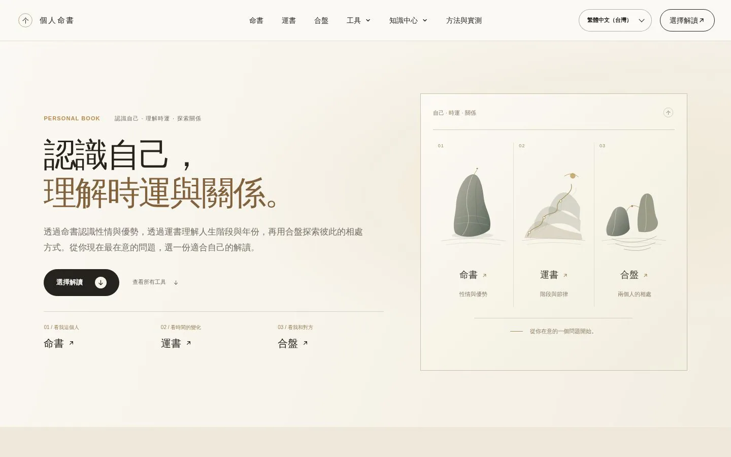 Destiny Book screenshot showing chinese writing