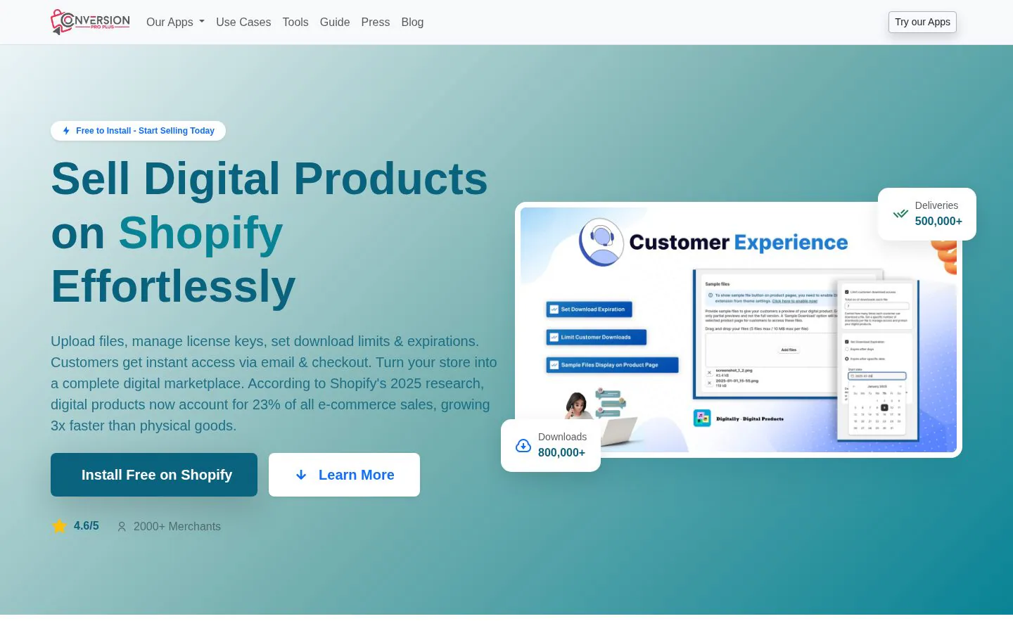 Digitally website homepage