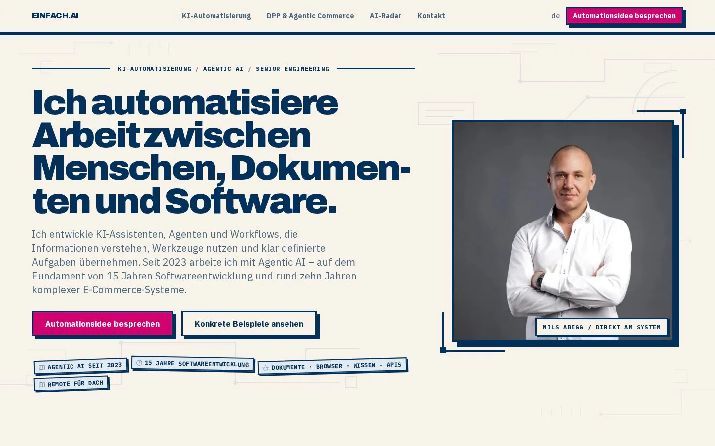 Homepage of einfachai.com