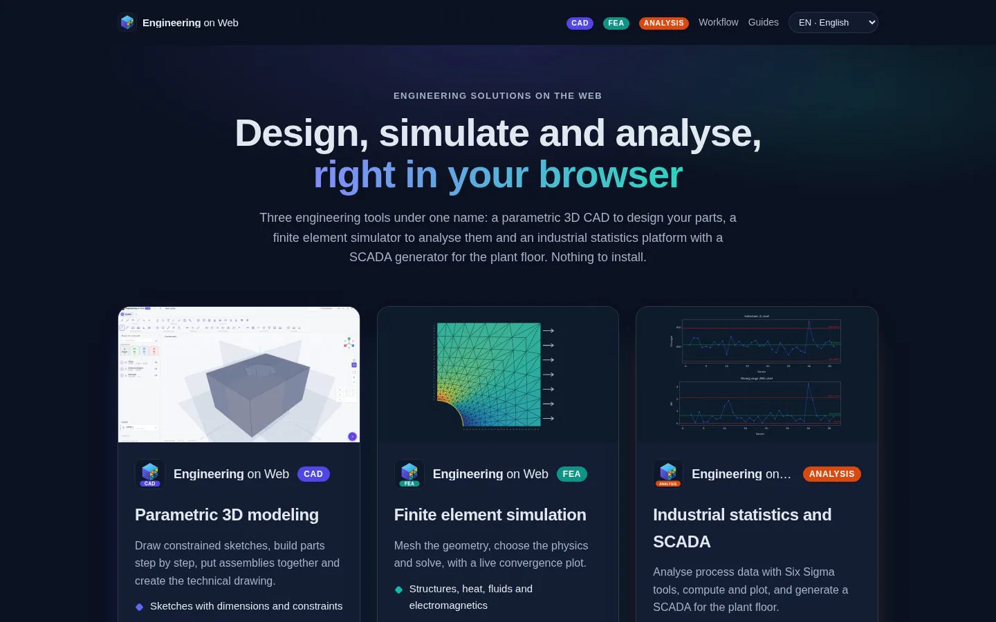 Engineering on Web product screenshot