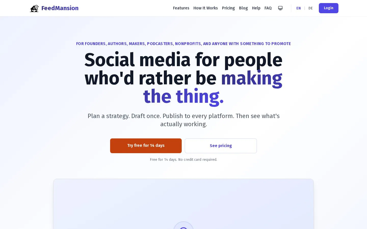 FeedMansion website homepage