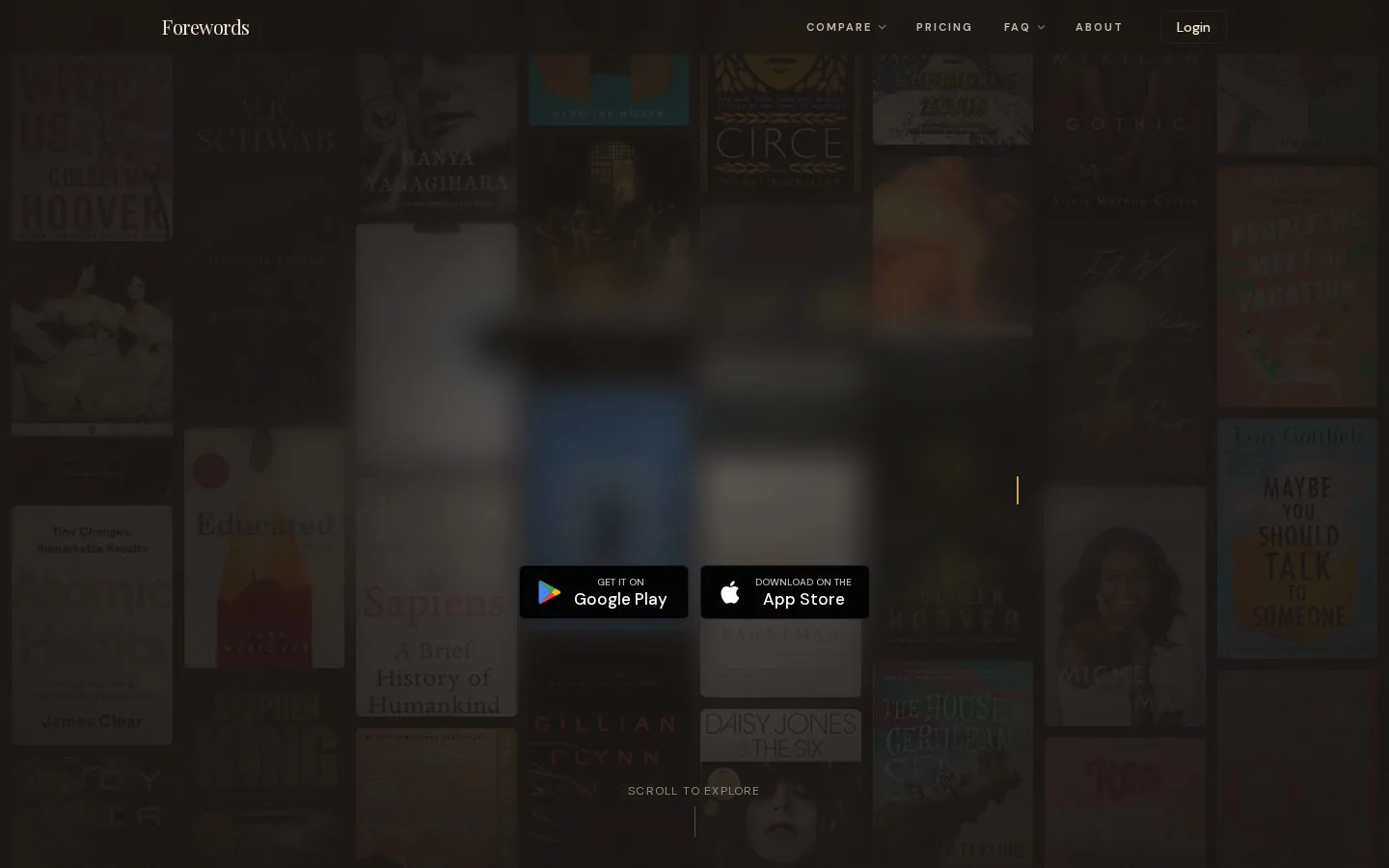 Forewords website homepage