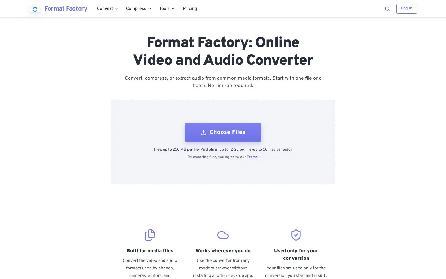 Format Factory website homepage