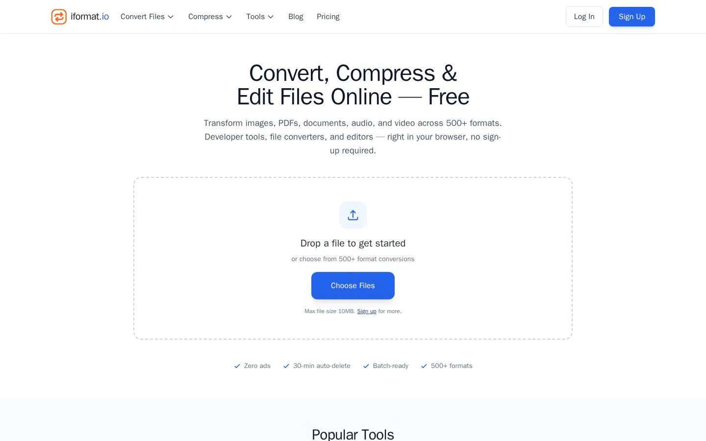 iFormat website homepage