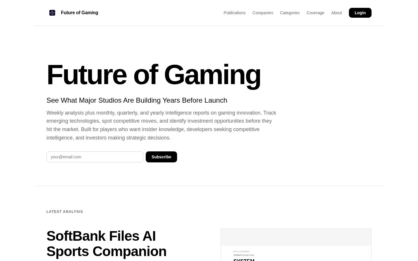 Homepage of futureofgaming.com