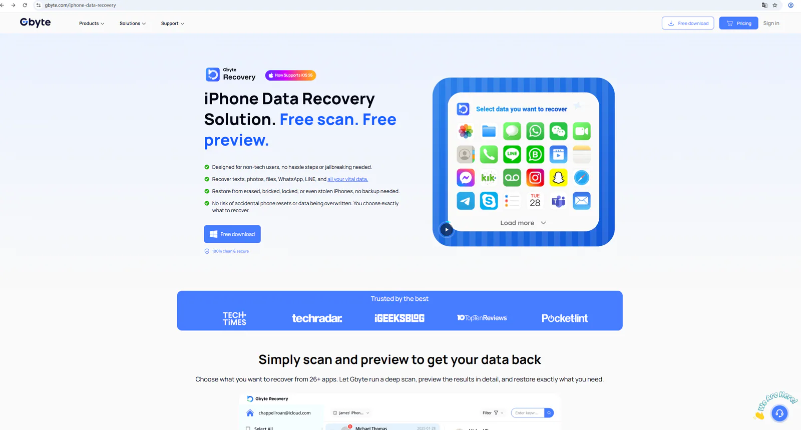 Gbyte Recovery screenshot on IndieTools