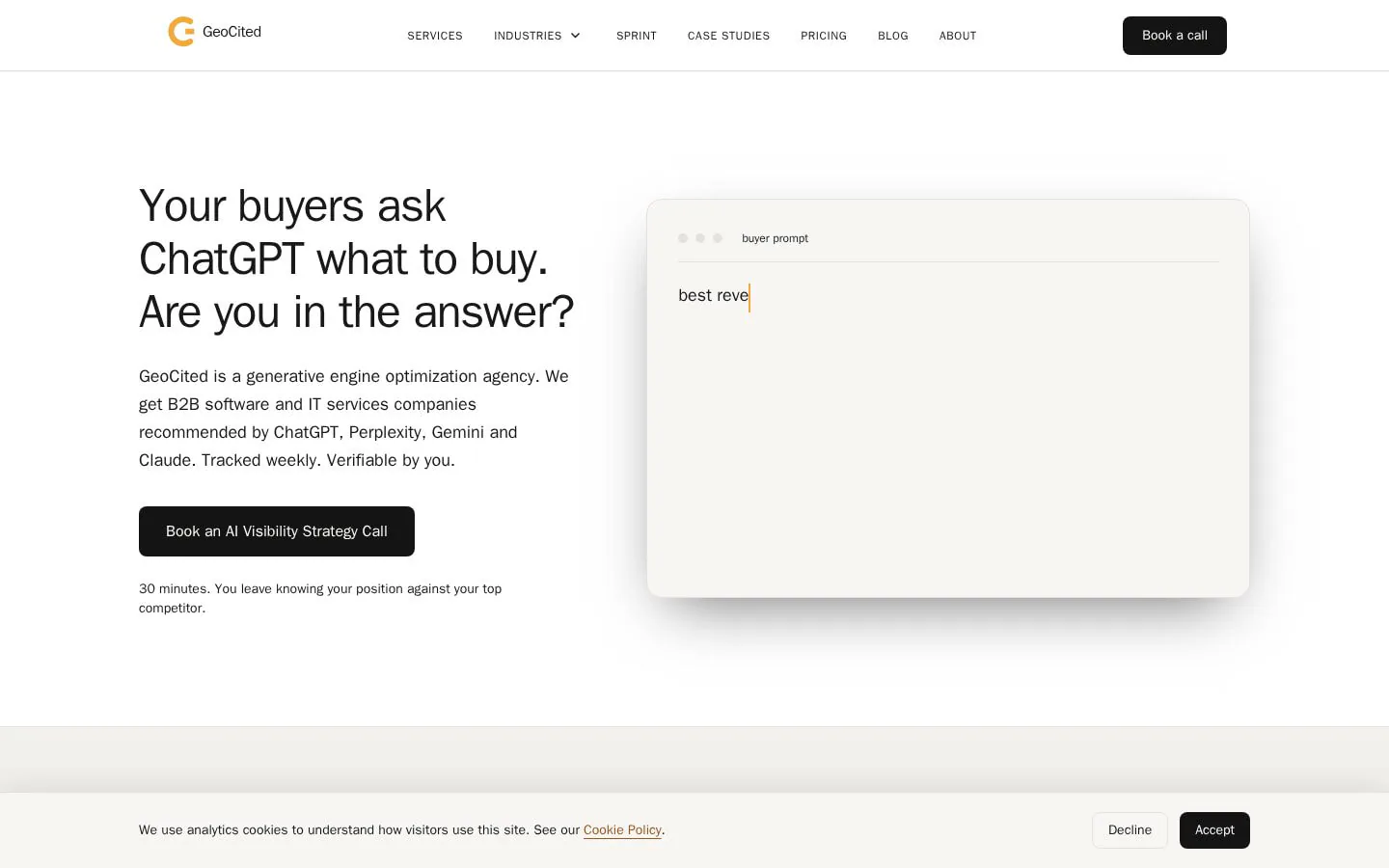 Homepage of geocited.io