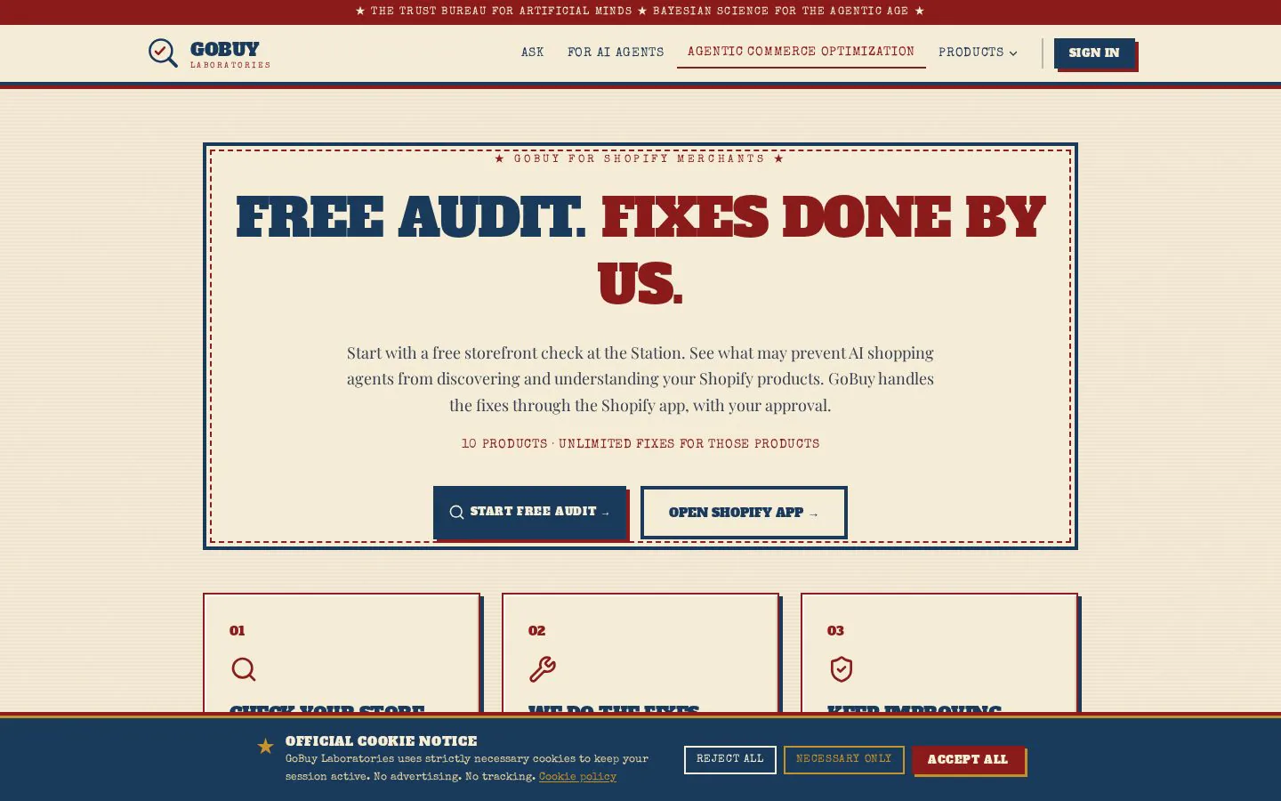 GoBuy website homepage