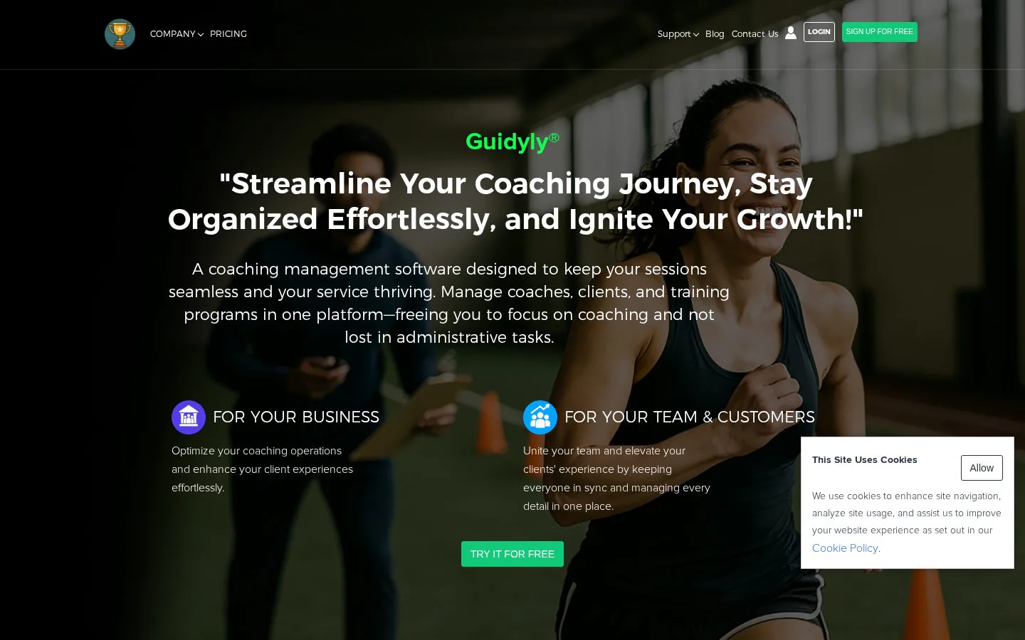 Guidyly website homepage