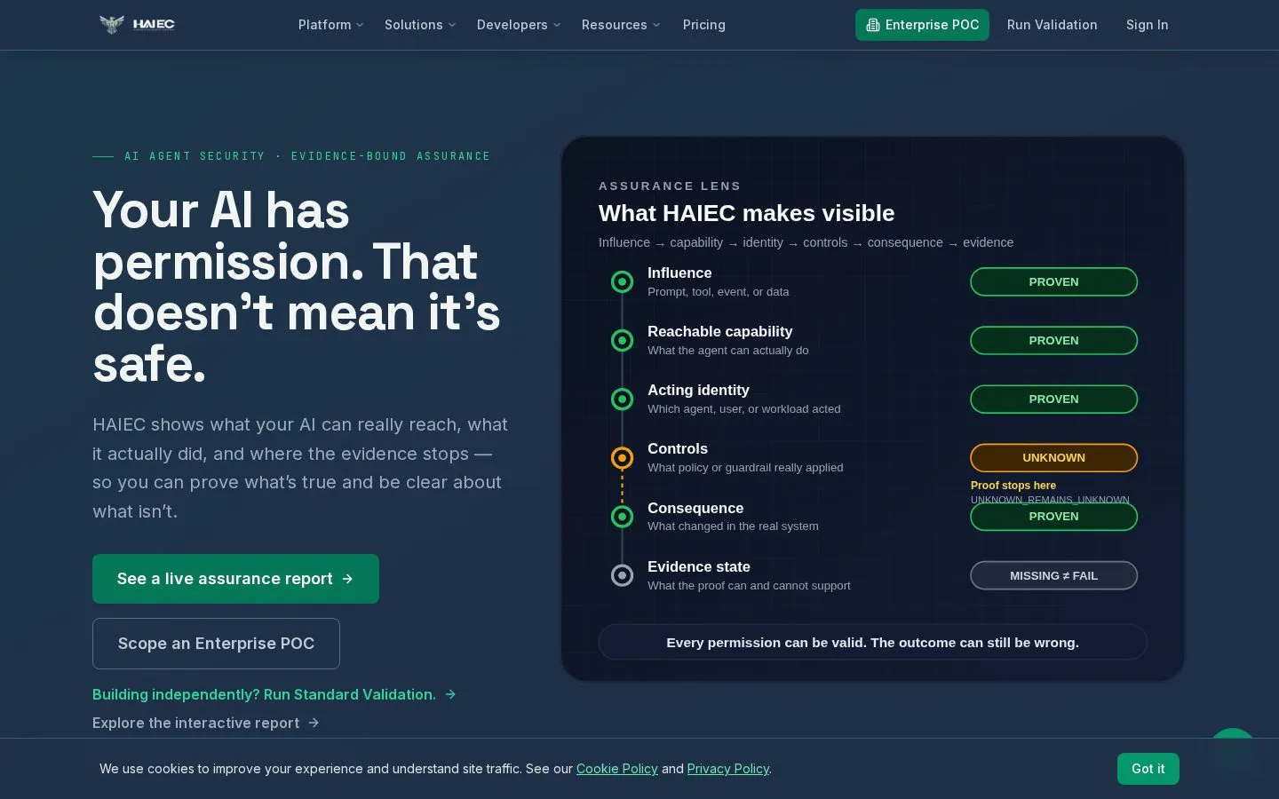 HAIEC website homepage