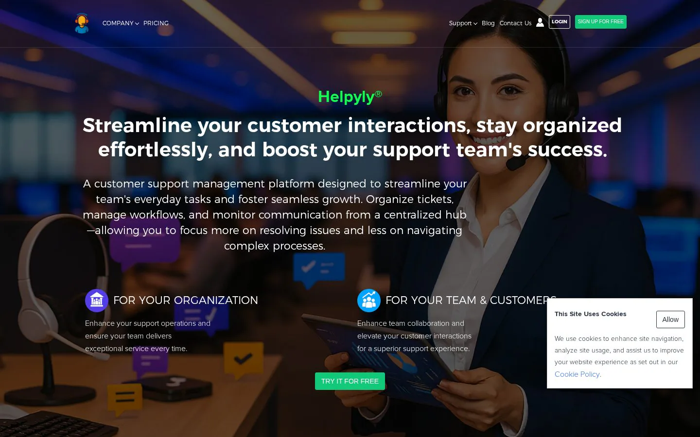 Helpyly website homepage
