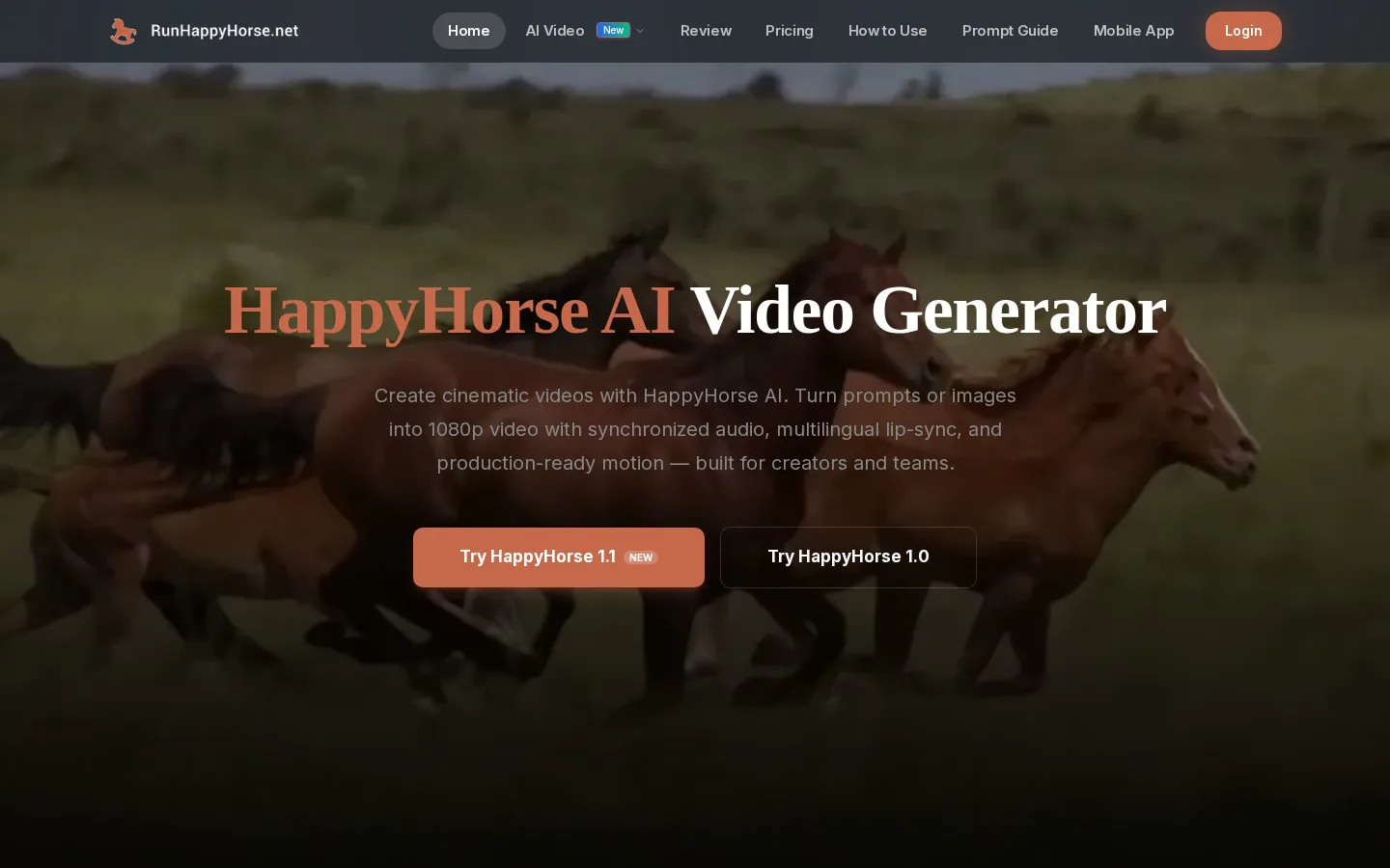 HorseFrame AI website homepage