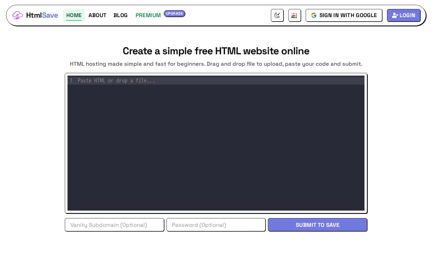 HTML Save website homepage