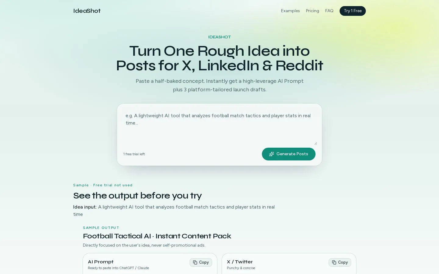 Homepage of ideashot.cc