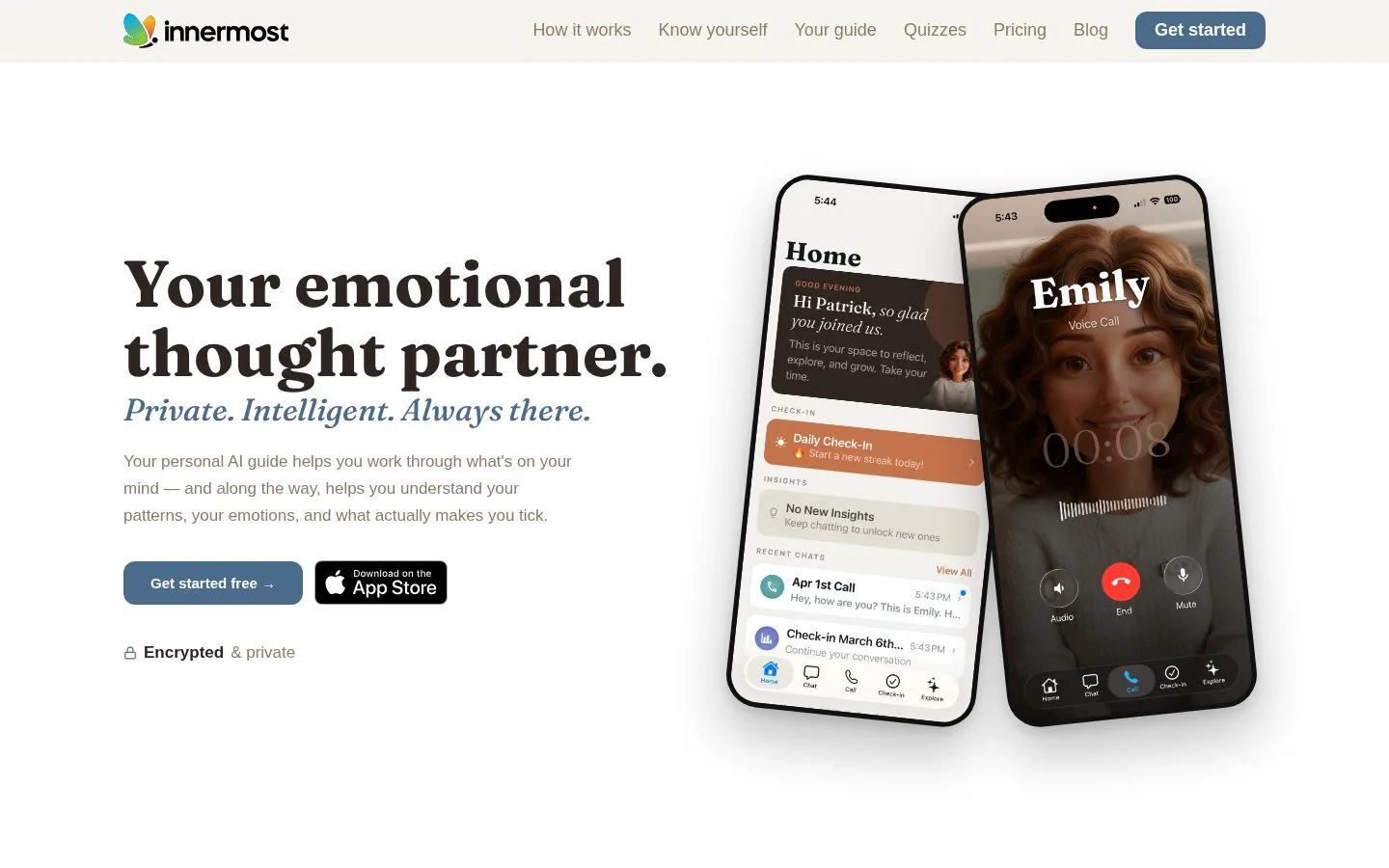 Innermost website homepage