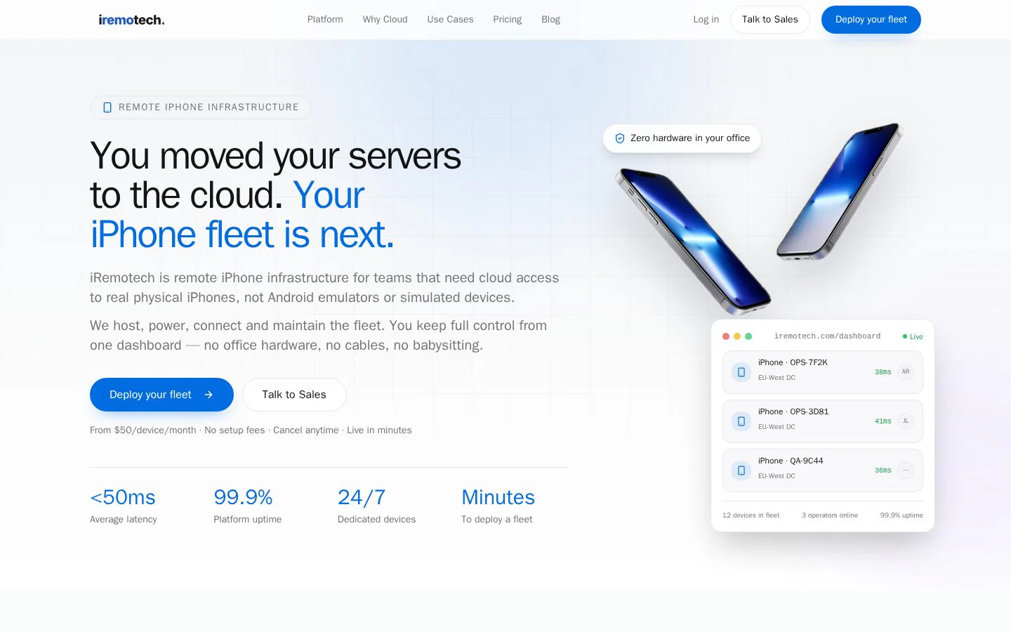 iRemotech website homepage