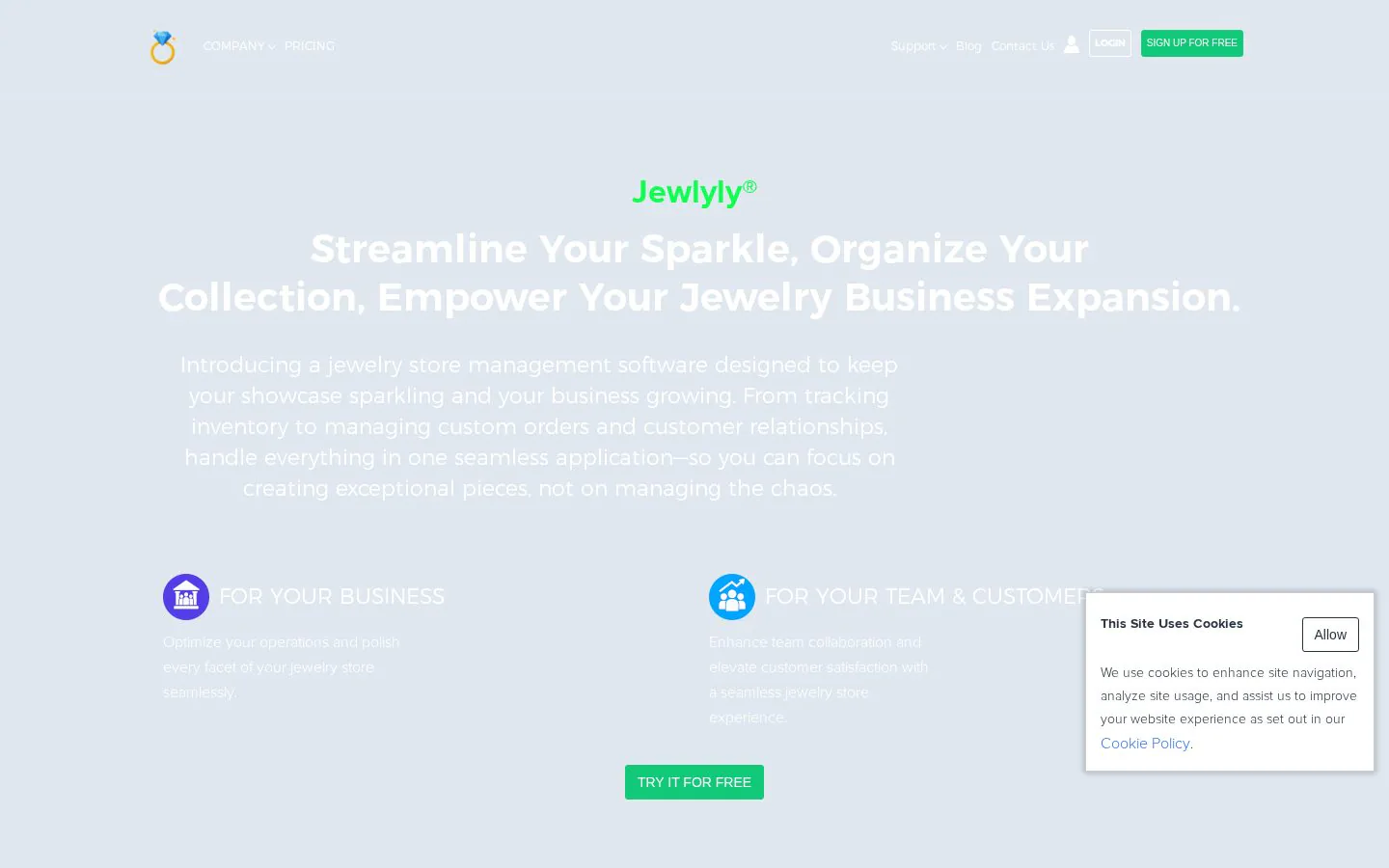 Jewlyly website homepage