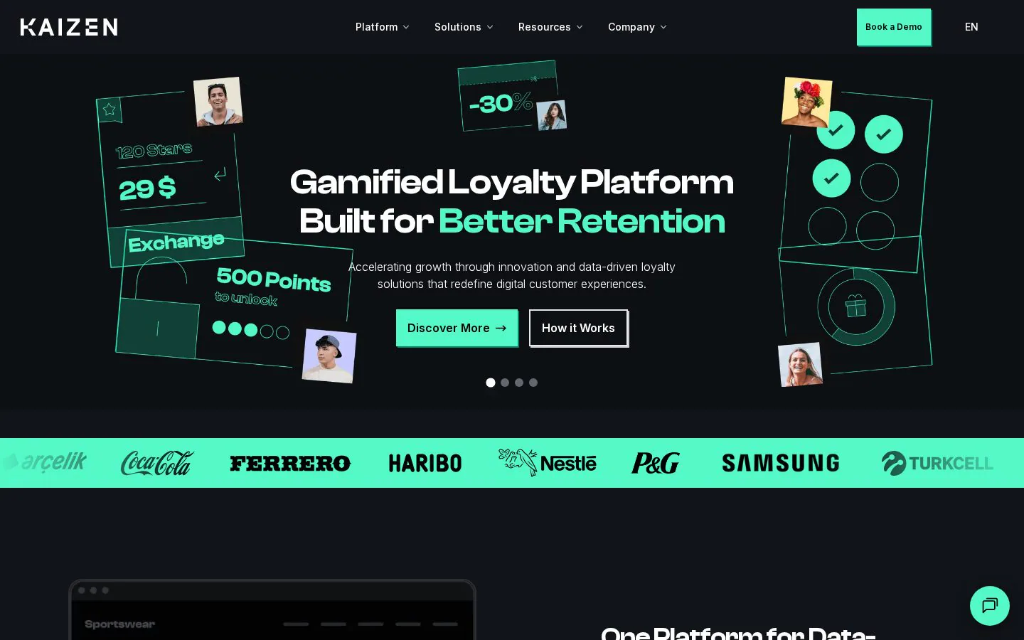 Kaizen Loyalty website homepage
