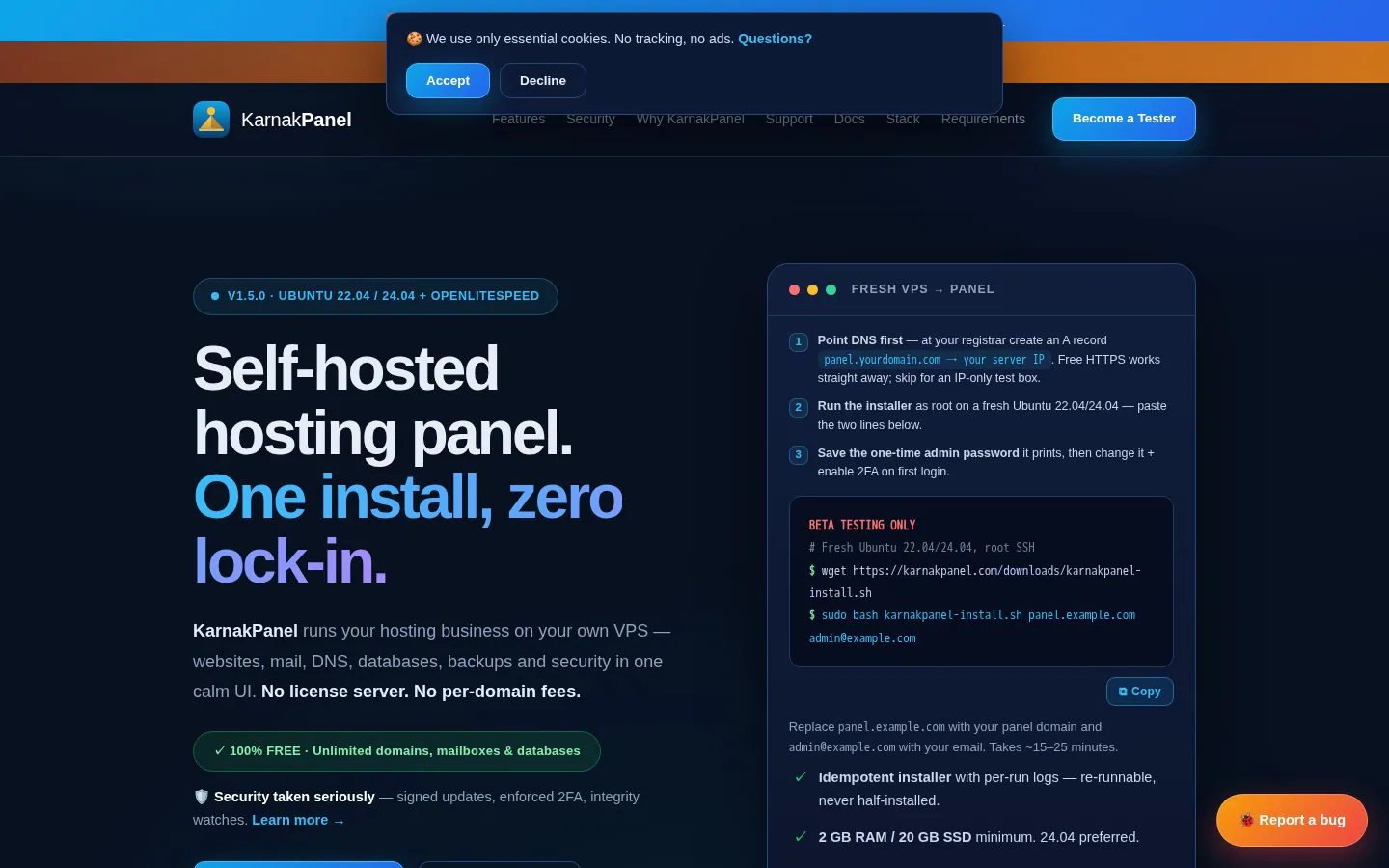 Homepage of karnakpanel.com