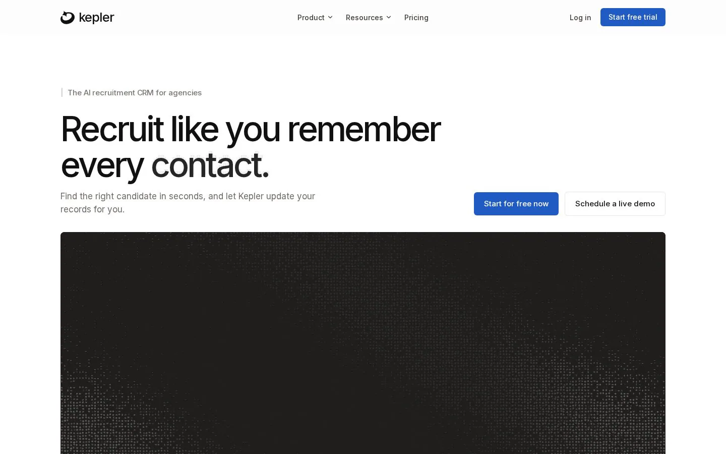 Homepage of keplercrm.com