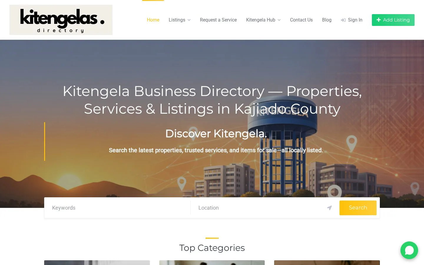 kitengelas directory website homepage