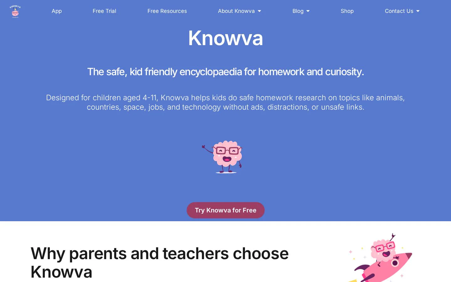 Knowva website homepage