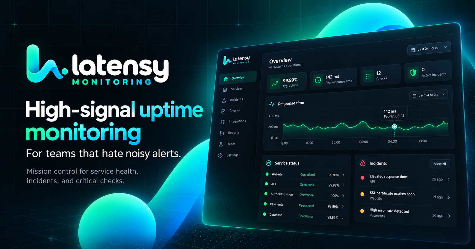 Latensy product screenshot