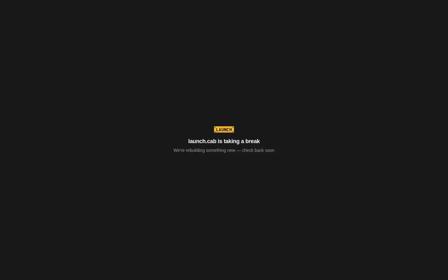 launch.cab website homepage