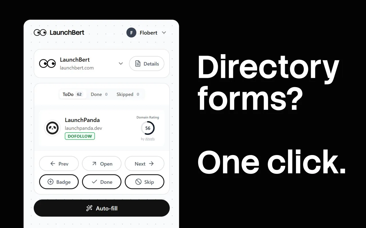 LaunchBert screenshot on IndieTools