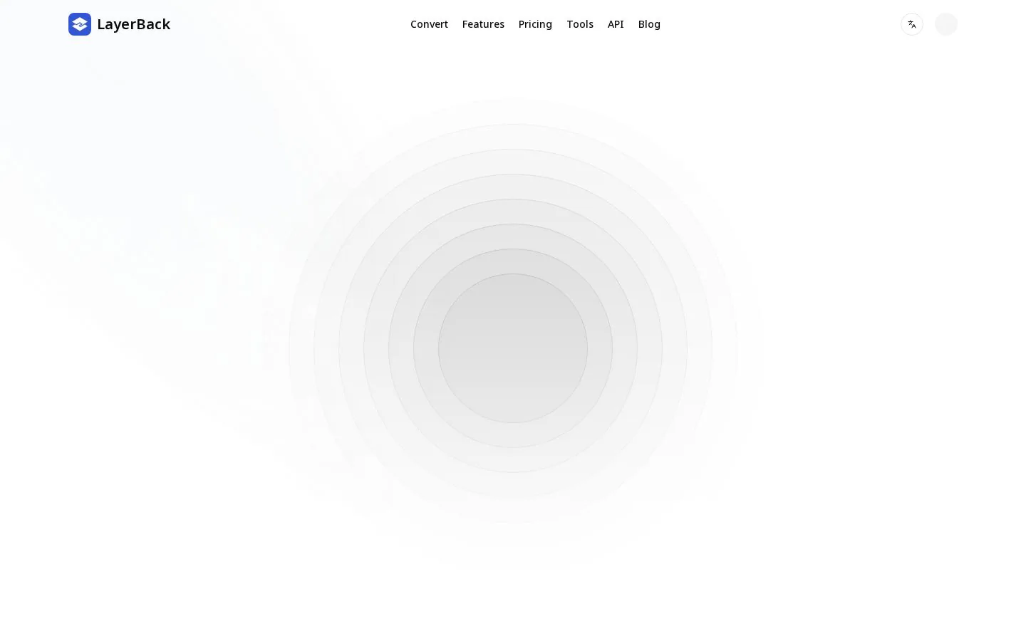 LayerBack website homepage