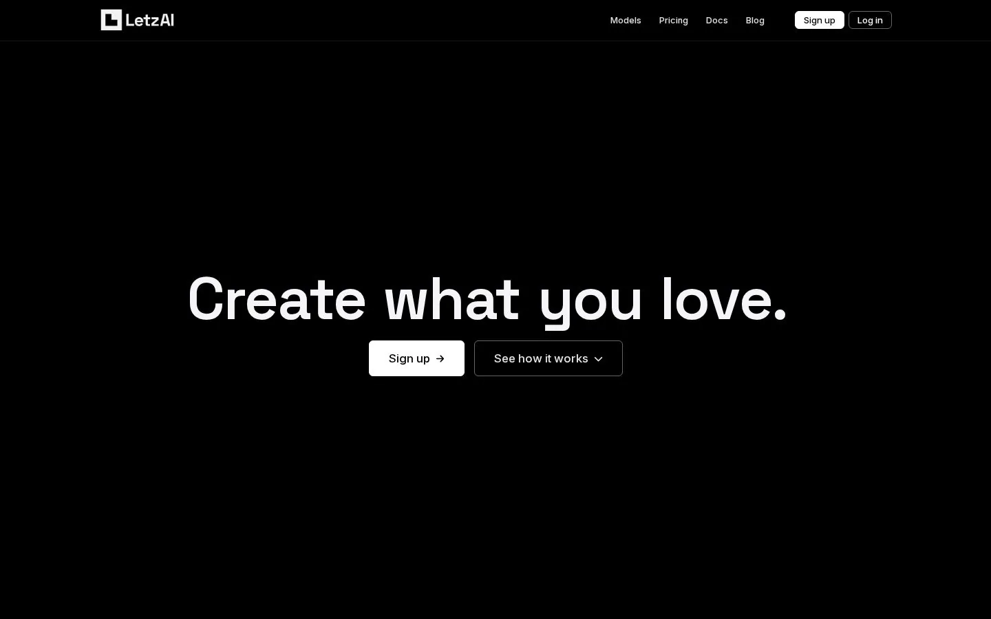 Homepage of letz.ai