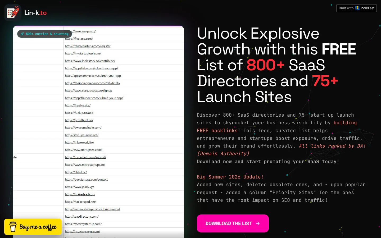 Linkto website homepage