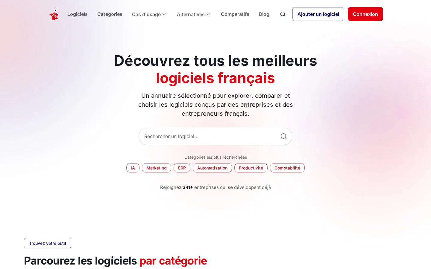 Logiciel France website homepage